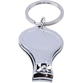 Silver Nail Clipper Multifunction Keychain Nail Clippers Bottle Opener 3 in 1 Nail Clipper Bottle Opener Key Ring Manicure Tools for Women,Round Creative