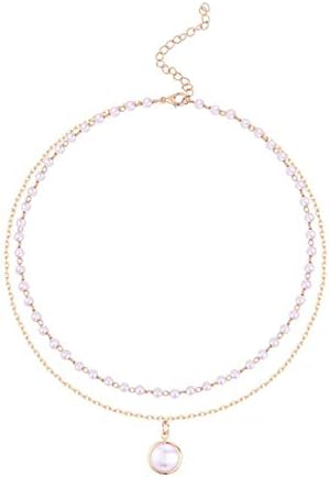 NancyMissY ダブルパールネックレスネックレス女性ジュエリー記念日誕生日プレゼント女性パールネックレス
