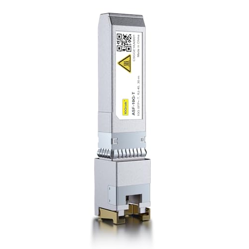 10Gtek SFP+ to RJ45 Copper Module - 10GBase-T Transceiver for Cisco SFP-10G-T-S, Ubiquiti unifi UF-RJ45-10G, Netgear, D-Link, Mikrotik, Meraki, Linksys and More, up to 30m