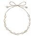 HENGSONG Cowrie Shell Choker Necklace for Women Hawaiian Seashell Pearls Choker Necklace Statement Adjustable Cord Necklace