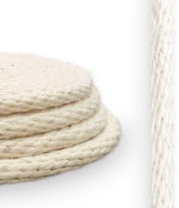 Solid Braid Cotton Organic (Cream/Off White) 3/16" x 100 ft