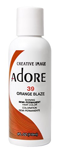 Adore Semi-Permanent Haircolor #039 Orange Blaze 4 Ounce (118ml) (2 Pack)