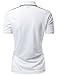 Coolon 2 Tone Collar Zipup Polo T-Shirt White S