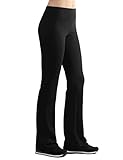 LL WB961 Womens Slim-Fit Bootleg Yoga Pants XXL BLACK
