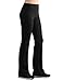 Lock and Love WB961 Womens Slim-Fit Bootleg Yoga Pants L Black
