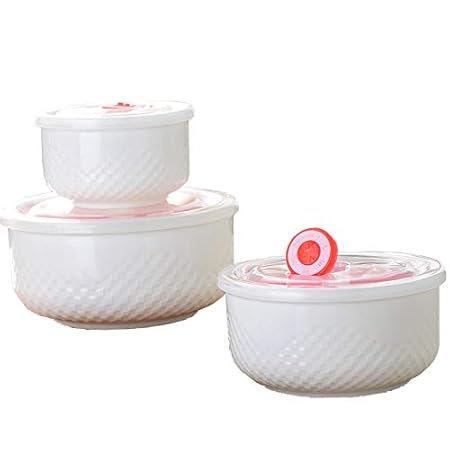 Fiambrera de cerámica en relieve, con tapa y palillos para ...