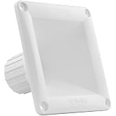 DS18 PRO-H44 White Universal Square Driver Tweeter Horn Body Easy Twist On/Off Installation, Set of 1 (White)