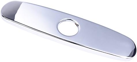 KAERSI 10 Inch Faucet Base Polished Chrome Sink Hole Cover deck plate Escutcheon for kitchen, Bathroom