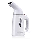 PureSteam Portable Fabric Steamer (White) - Powerful, Fast-Heating, Garment Steamer with Ergonomic Handheld Design and Easy-Fill Tank for 10 Minutes of Continuous Steam - Ideal for Home and Travel