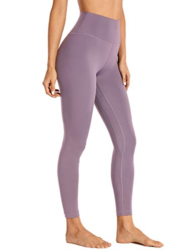 CRZ YOGA Women’s 7/8 High Waisted Yoga Pants Workout Leggings Naked Feeling I-25 Inches Matt Purple S