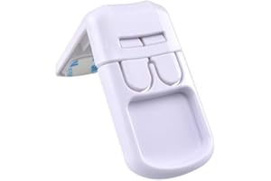 10-Pack Child Locks for Cabinets - 90 Degree No Drill Fridge Lock & Cabinet Lock with Push-Lock Design, Anti-Pinch Safety Lat