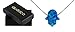aJudaica Blue Created Opal Hamsa Hand Pendant Necklace with Sterling Silver Chain (17.5)