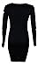 Women's Skeleton Bones Long Sleeve Halloween Costumes Dress (M, Black Skeleton Print)