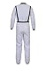 Men's Adult Astronaut Spaceman Costume Coverall Pilot Air Force Flight Jumpsuit Halloween Dress Up Party White-L