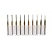 SHINA 10 Titanium Coat Carbide 0.6mm-1.5mm End Mill Engraving Bits CNC Rotary Burrs Set (ST0.6-1.5mm-10Ti)