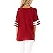 Moilant Women Summer Casual Short Sleeve Tunics Striped T-Shirt O-Neck Shirts Tops Blouse Redthumb 3