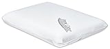 Firm Thin Memory Foam Pillow - Perfect for Stomach and Back Sleeping, Only 3 in Thick, Slim, Flat, Low Profile Design, Certified Organic Cotton Cover