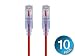 Monoprice SlimRun Cat6A Ethernet Patch Cable - Network Internet Cord - RJ45, 550Mhz, UTP, Pure Bare Copper Wire, 10G, 30AWG&nbsp;, 7ft, Red, 10-Pack primary
