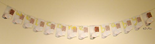 Baby Shower Welcome Baby banner D. Pia. Original Art "For Baby"