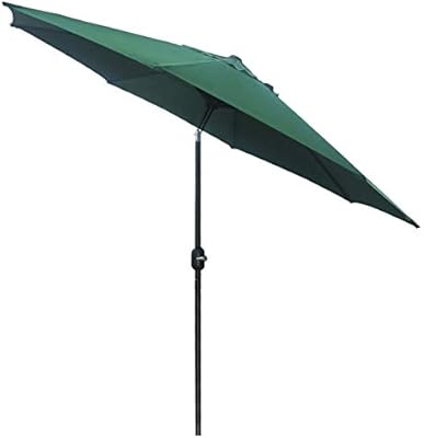Amazon Com Sunnyglade 9 Patio Umbrella Outdoor Table Umbrella With 8 Sturdy Ribs Dark Green Garden Outdoor
