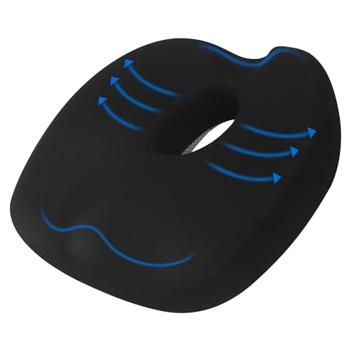 Hemorrhoid Cushion, Orthopedic Coccyx Relief Cushion, Breathable and Non-Slip Design, Relieves Pressure from Back and Islum, Suitable for Office, Car and Wheelchair Use