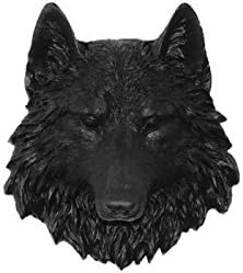 Near and Deer Wolf Head Wall Mount - Miniature Black Wolf Wall Mount - Faux Taxidermy Wolf Wall Art - MW17