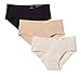 Amazon Brand - Mae Women's No Show Infinity Edge Hipster, 3-Pack, Basic, X-Large