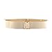Lowpricenice Women Fashion Gold Metal Keeper Metallic Big Mirror Bow Wide OBI Belts