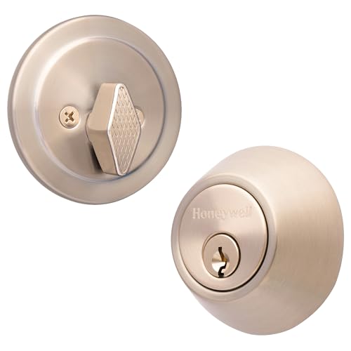 Honeywell 8111309 Single Cylinder Deadbolt, Satin Nickel by Honeywell