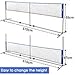 Amzdeal Badminton Net 17ft Height Adjustable Portable Tennis Volleyball Net for Indoor Outdoor Use with Stand/Frame
