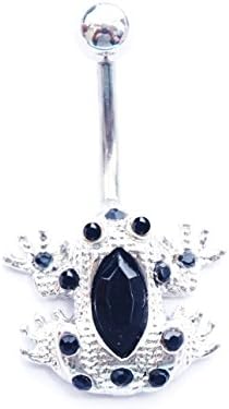 Dedegui 14g Frog Gems Belly Button Navel Ring Body Piercing Jewelry