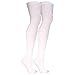 Truform Anti Embolism Stockings, Thigh High Post Surgery Recovery Hospital Style, 18 mmHg Compression for Men and Women, Full Length Ted Hose, Open Toe, White, Large