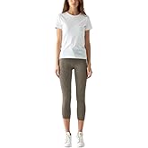 Pure Look Women's Stretch Cotton Capri Cropped Soft Comfort Leggings