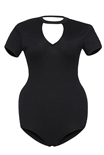 Women-Shaperwear-Top-Peep-Hole-Choker-Party-Bodysuit-Romper