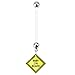BodyJ4You Pregnancy Belly Button Ring 14G Long Dangle Flexible Bioflex Bar Maternity Body Jewelry