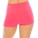 ALWAYS Women Workout Yoga Shorts – Premium Buttery Soft Stretch Cheerleader Running Dance Volleyball Short Pants with Stripes Neon Pink White Sthumb 4