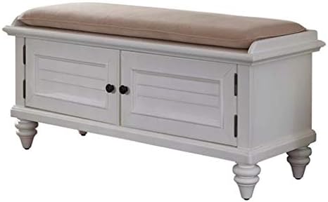 THBEIBEI Storage Benches Storage Bench Wood 2-tier with Door Storage Shelf Hallway Shoes Rack Cabinet Shoe Bench Seat Storage Organiser For Entryway Living Room (Color : White, Size : 80CM)