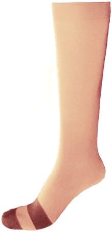 Bamboo Silk Antimicrobial Flight Compression Socks; 160 Denier; Tan