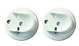 Urbanest Set of 2 Inside Mount Brackets for 7/8-inch to 1-inch Curtain Rods, Glossy White