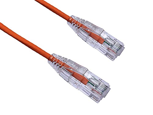 Axiom 50FT CAT6A BENDNFLEX Ultra-Thin SNAGLESS Patch Cable 650MHZ (Orange)