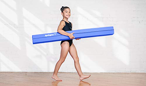 Springee 9ft Balance Beam - Extra Firm - Vinyl Folding Gymnastics Beam for Home - Blue - Thumbnail 5