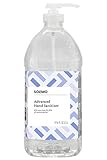 Amazon Brand - Solimo Advanced Hand Sanitizer with Vitamin E, Original Scent, Pump Bottle, 67.59 Fl Oz (Pack of 1)