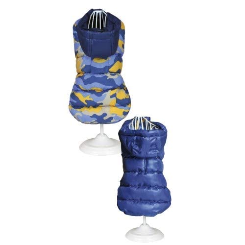 Croci Padded Jacket for Dogs Military Blues 10 cm 1 Count 100 g