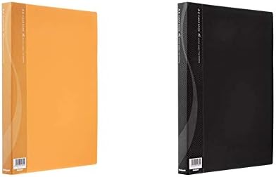 セット買い ナカバヤシ クリアブック クリアファイル 40ポケット イエロー Cb1033y N ベーシックカラー ブラック Cb1033d N