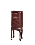 coaster home furnishings 4 drawer jewelry armoire merlot