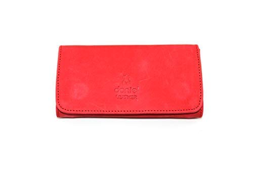 Pure Leather Tobacco Pouch Hold up to 50 Gram Rolling Tobacco (Red)