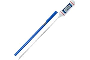 DIGI-SENSE Traceable Digital Pocket Thermometer with Calibration, 302°F; High-Accuracy, 8" Long-Stem