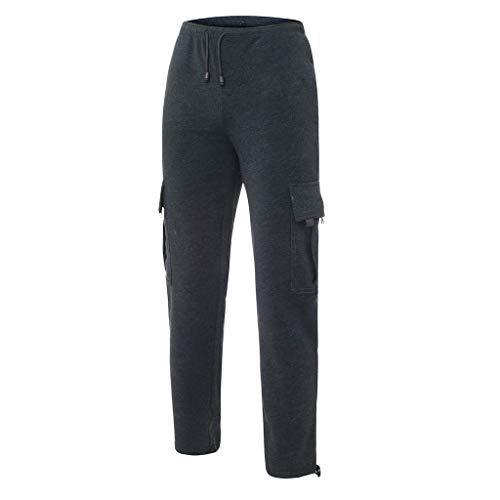 LISTHA Wild Cargo Pants Men Overalls Big Pocket Sport Work Combat Trousers Dark Gray
