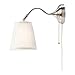 YouHaveSpace Bright Wall Lamps for Living Room Decor, Bedroom, Entryway, Contemporary Wall Sconce Set of 2 , Chrome/ White