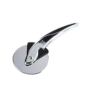 Pizza Cutter, Keuken Pizza Wiel Snijder Silicone Handvat En Roestvrij Stalen Mes,Silver